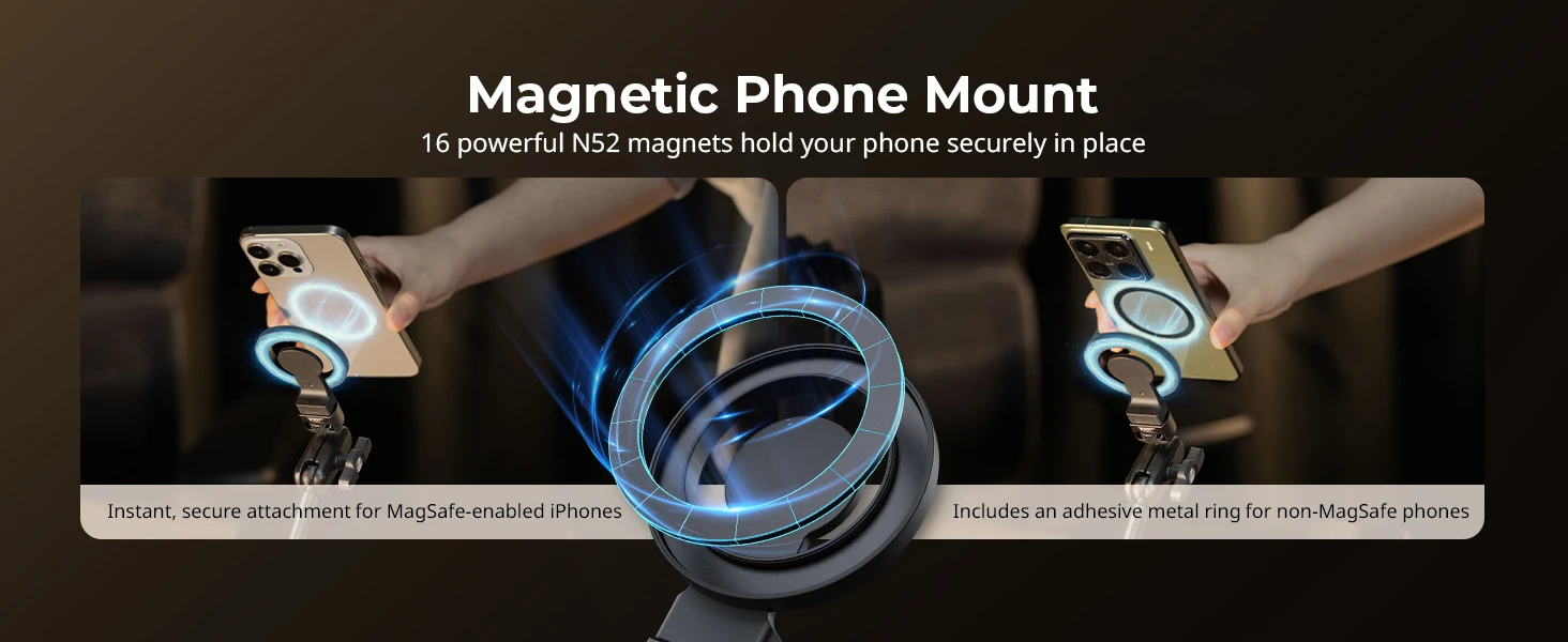 SmallRig Magic Arm-Unterstützung mit krabbenförmigem Klemmset für MagSafe-Telefonkamera, Actionkamera, universelles Desktop-Aufnahmen -5626 – Detail 5