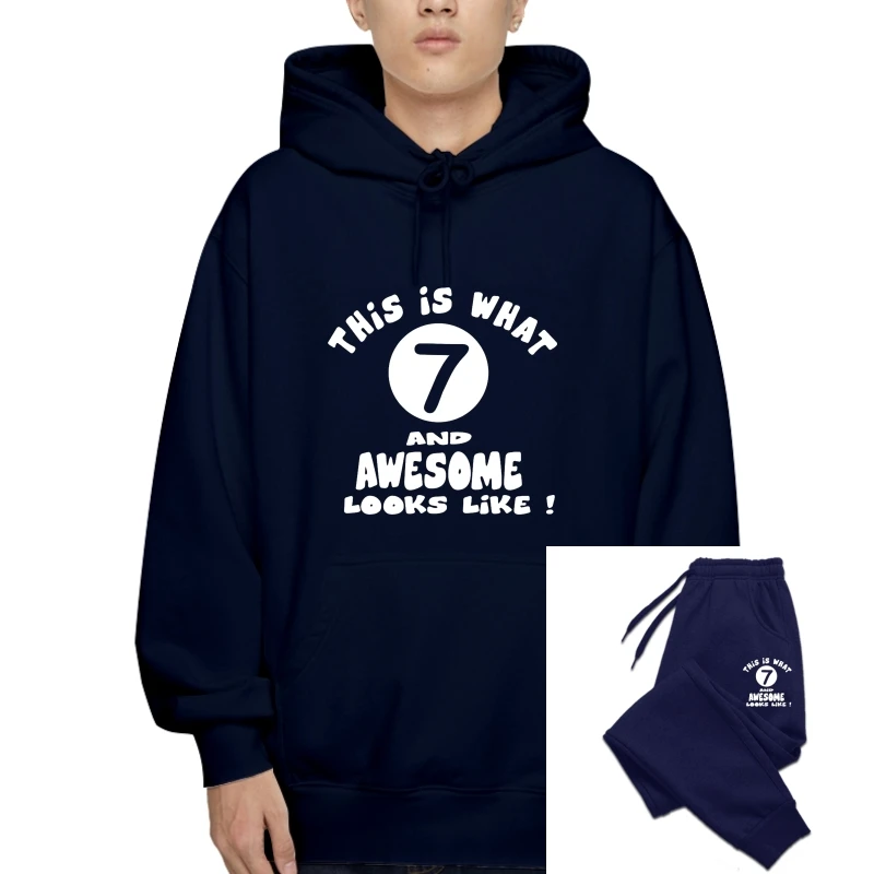 

Childs 7th Birthday Present Awesome SweaHoody Sweatshirt Hoodie Fleeces 1 - 13 Years Winter Warm Boy Cotton Men