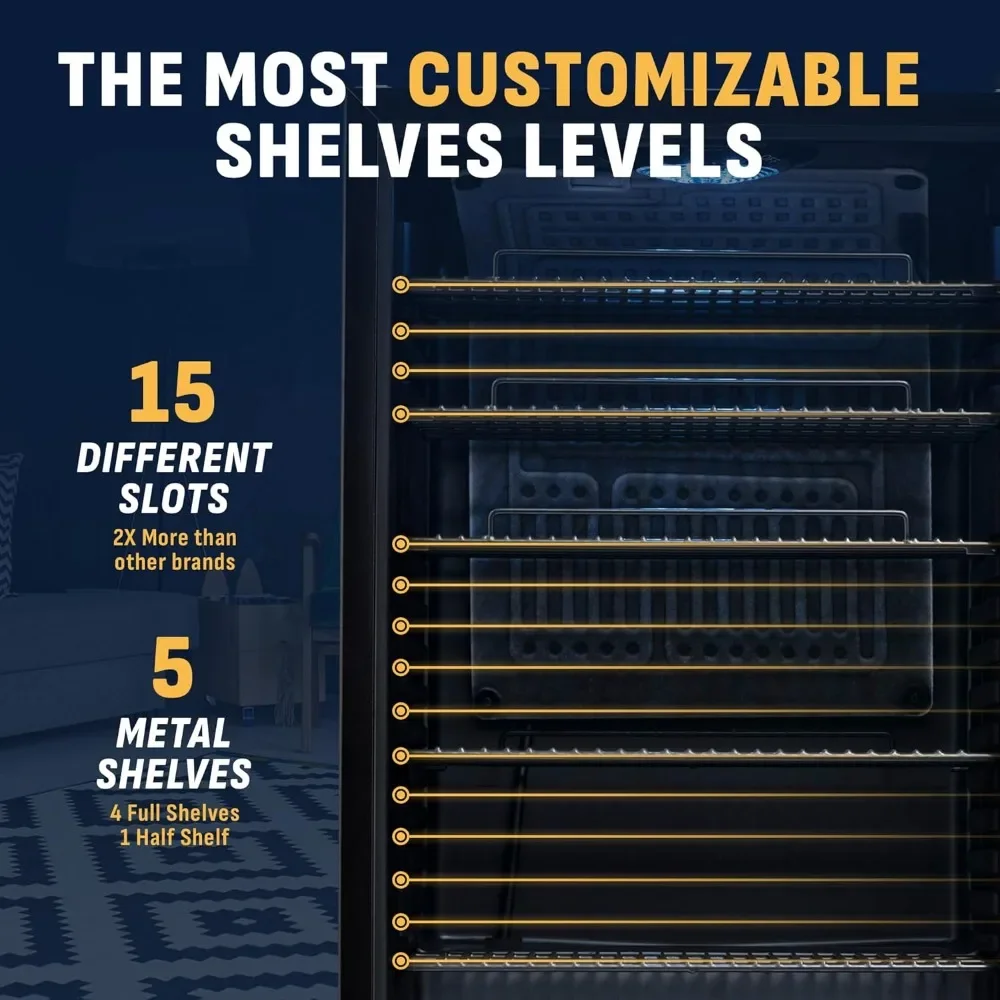 NEW-126 Can Beverage Refrigerator, Glass Door Mini Fridge Drink Cooler for Beer, Soda, Wine – Compact Freestanding Fridge for Ho