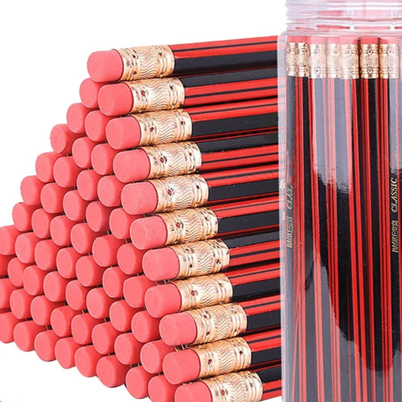 1/10pcs Hb Standard Pencil Classical Wood Lead-Free Quality Child Student Learning Stationery School Office Supplies Pencil - Image 2