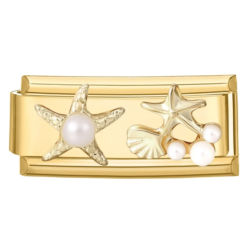 Charming Gold-Tone Sweet Flowers & Butterfly Heart Bracelet