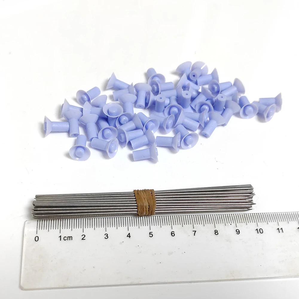 Archery 50Pcs Steel 10cm Darts Needles with Rubber Cap for indoor outdoor .40 Caliber Blowpipe Fuel Equipment 3