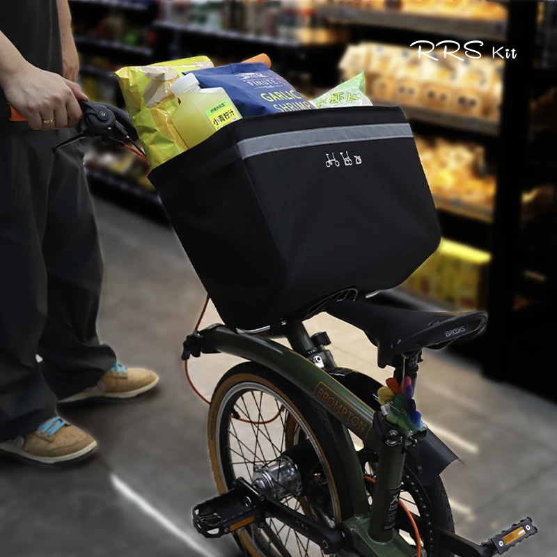 Description Picture 6 of itemFront Storage Bag With Bracket Original Front Storage Bag Vegetable Basket Bag And Internal Bracket For Brompton Folding Bicycle