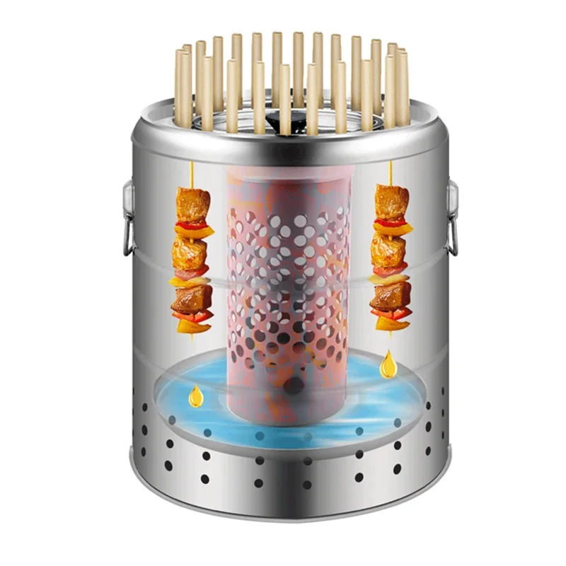 s Outdoor Used Grill Set Best Quality Promotional Kebab Skewer Machine Rollover Free Stereoscopic Parrilla Kamado