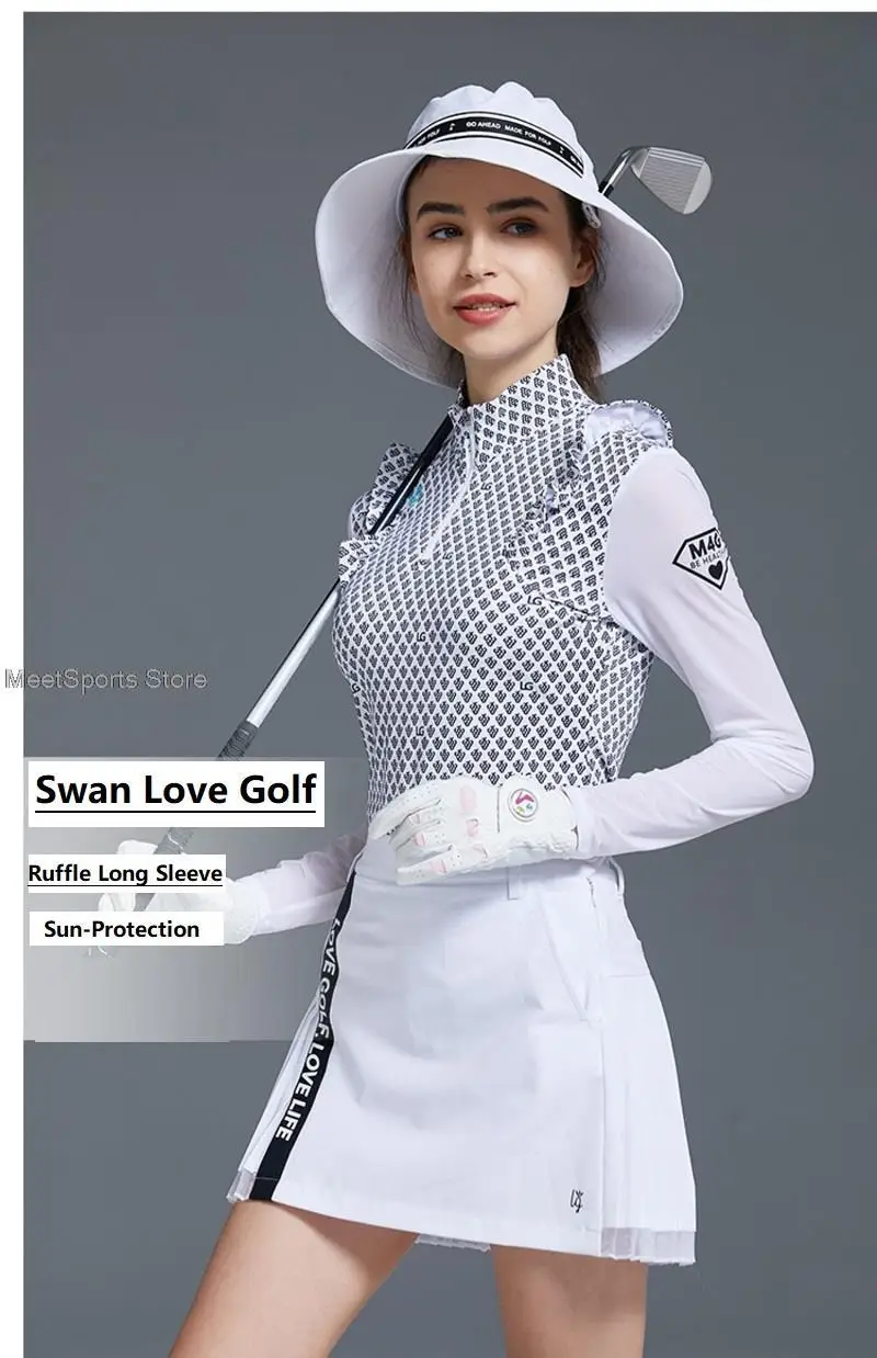 Love Golf Ladies Ruffle Long Sleeve 
