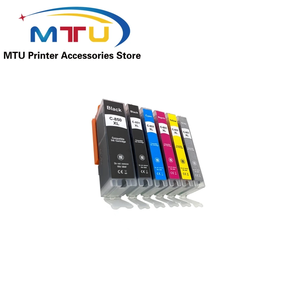 1Set PGI-850 CLI-851 Refillable Ink Cartridge for Canon PIXMA MG5480 MG6822 MG7720 TS5020 TS6020 TS8020 TS9020 MG5580 IX6880