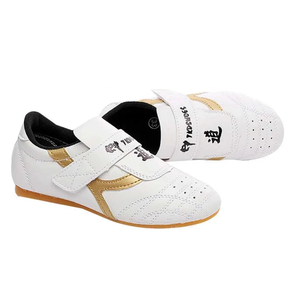 Unisex Boxing Taekwondo Shoes Faux Leather Breathable Taekwondo Martial Arts Karate Training Shoes Kung Fu Fighting Sneakers martial arts shoes