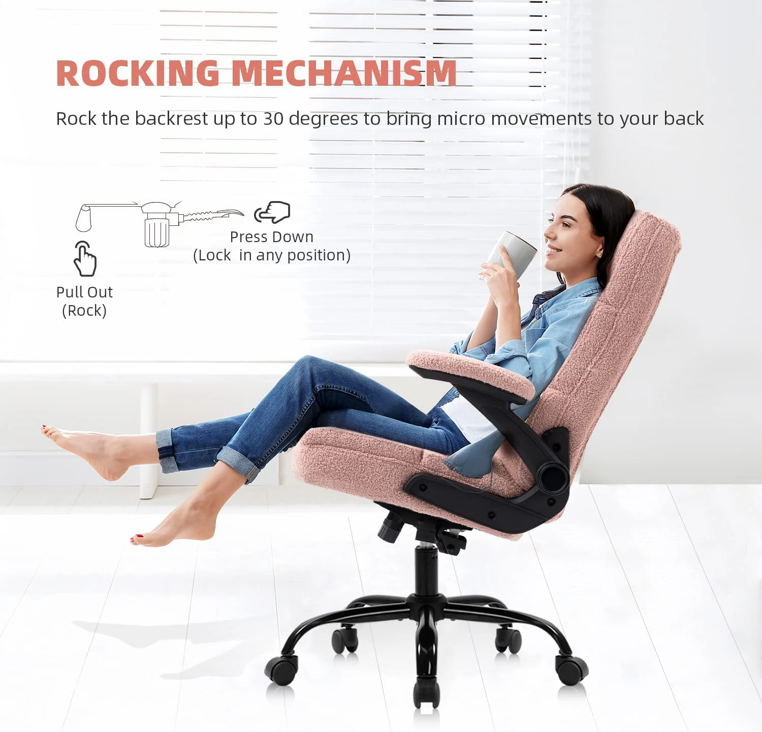 Pink Office Chairs Ergonomic computer Gaming Chair with Wheels for