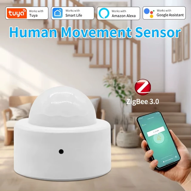 Tuya Zigbee PIR Motion Sensor Infrared Detector Mini Smart Human Body Sensor Remote Control Alarm Work with Alexa Smart Life App 1