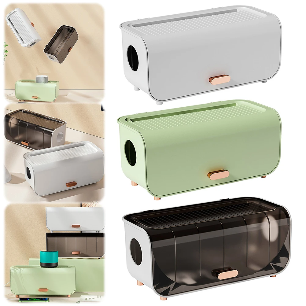 Desktop Line Storage Case Large Capacity Cable Organizer Box Power Strip Storage Box Charger Socket Organizer for Desk 2
