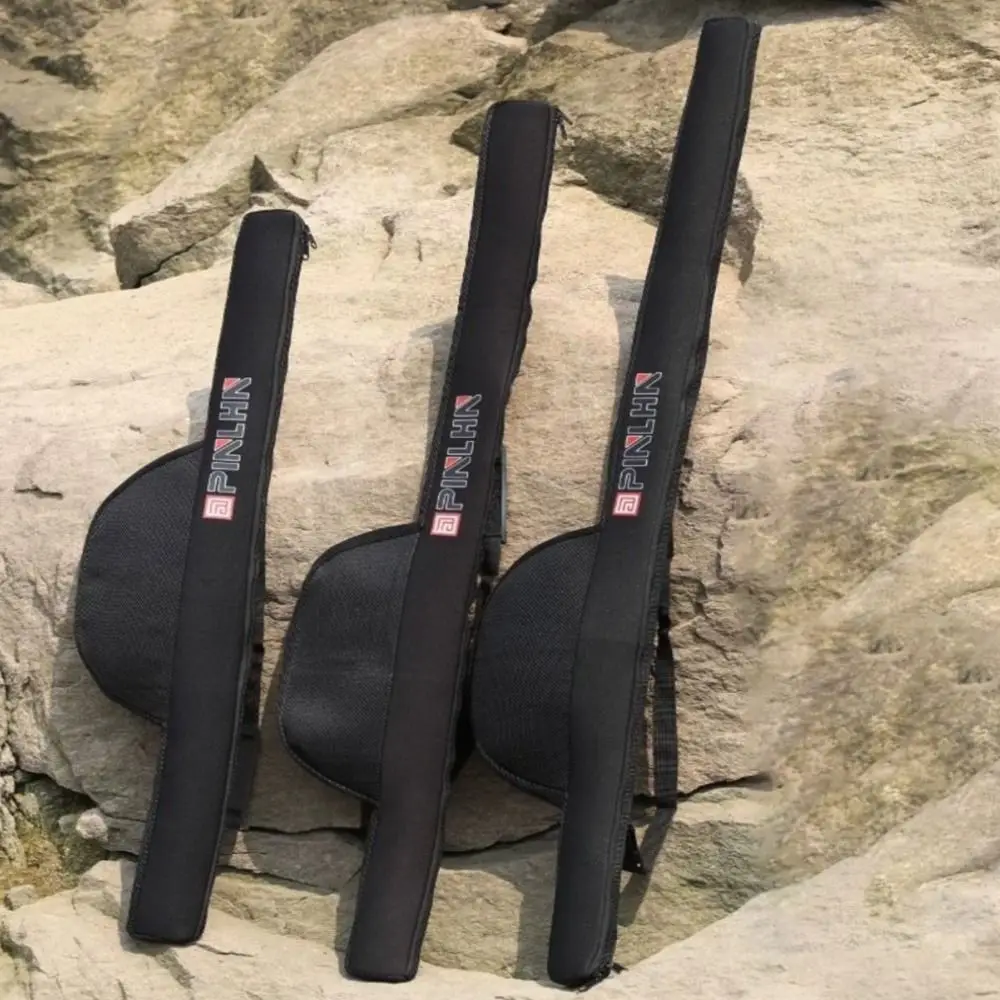 New Portable Fishing Rod Bag With Shoulder Strap 118/128cm Fishing Rod Case Folding Fishing Pole Case