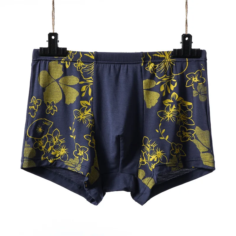 

Men's underwear men's boxer modal mid-waist shorts loose plus fat plus size middle-aged boxers