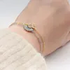 YILUOCD 2 pièces Bracelet soleil et lune en zircone cubique scintillante pour femmes ensemble de bracelets de Couple réglables cadeau de bijoux de fête de mariage
