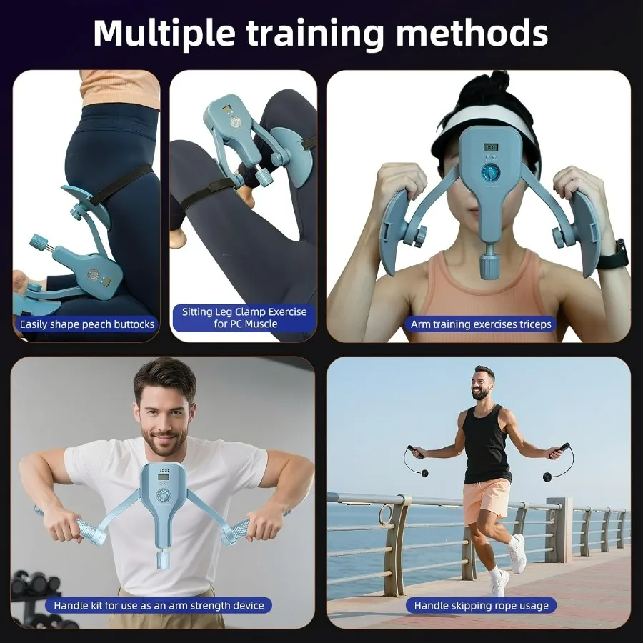 Thigh Trainer Max 176 lbs Pelvic Floor Muscle Kegel Exercise Devices, Inner Thigh Exerciser Kegel Trainer for Women Men