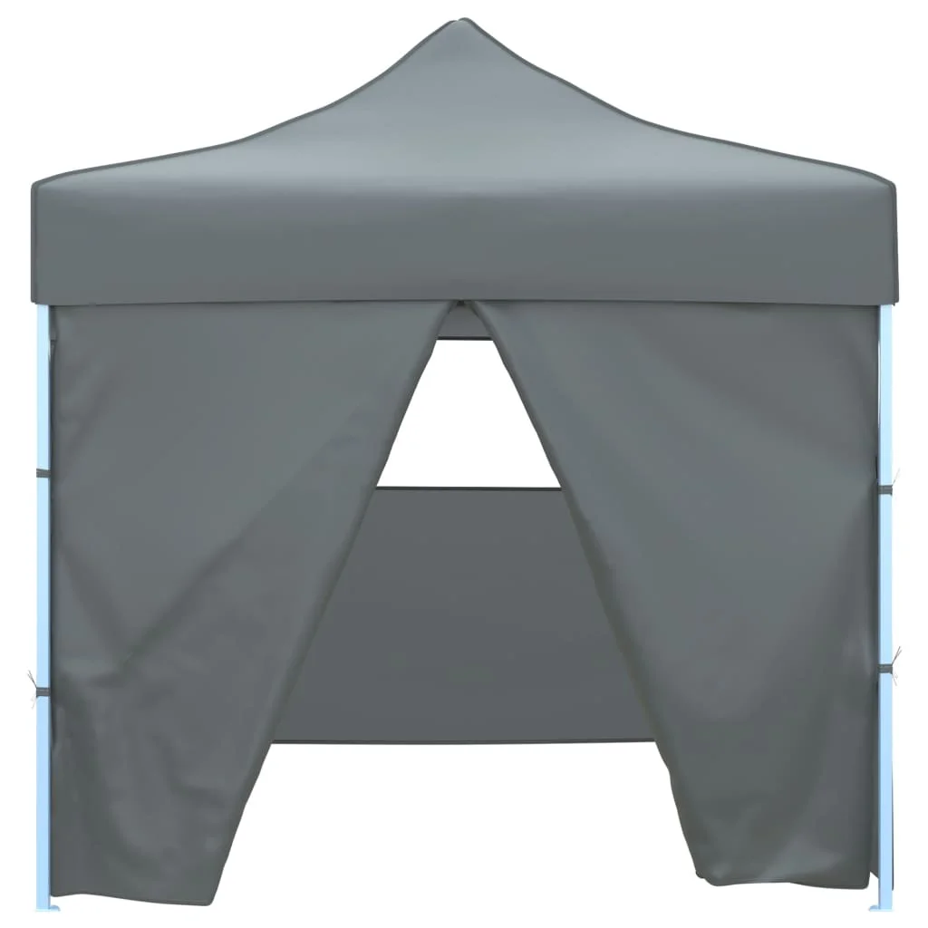 Faltbare Partyzelt mit 4 Seitenwänden 3x3 m Anthrazit, perfekt für Feiern, Events und Urlaub. – Detail 3