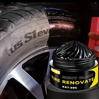 Black Shiny Tire Wax 30g - Durable, Long-Lasting Protection and Repair for All Kinds of Tires - Prevents Cracks and Whitens 1