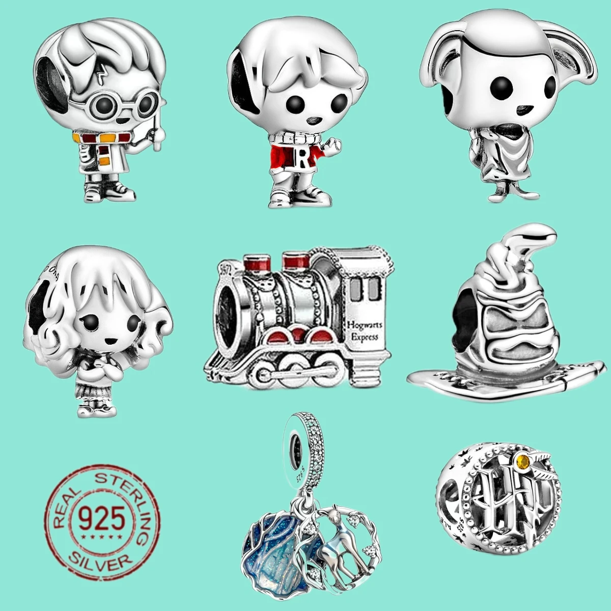 

New 925 Sterling Silver Disney Beads Fashion Women's Fit Pandora Bracelet Accessories Harry Potter Birthday Gift Jewelry