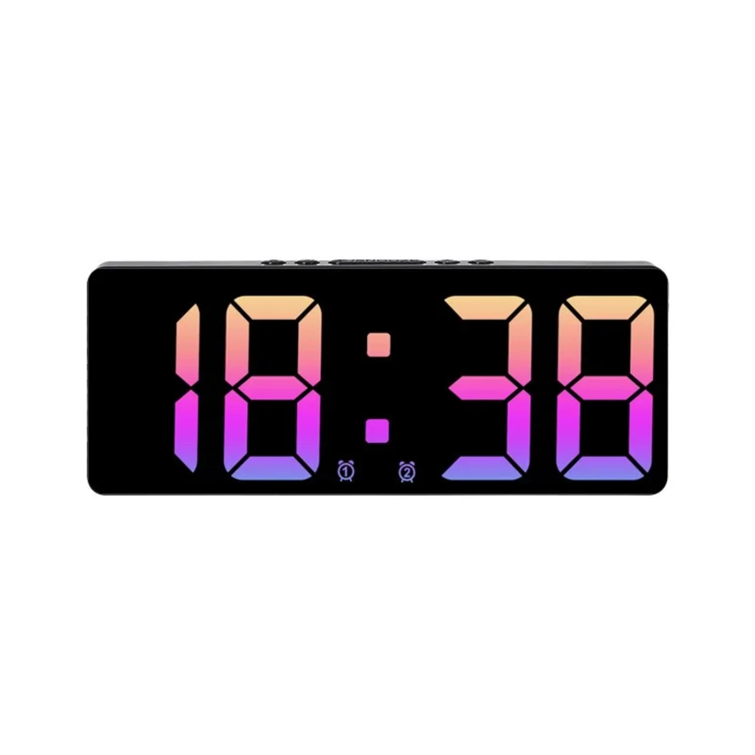 Two Sets of Minimalist  Alarm Clocks - Korean Fashion Style with Big  Digital Display  Bedrooms 6