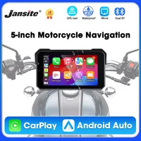 Jansite 5" Portable Motorcycle Navigation GPS Wireless Carplay&Android Auto Moto Monitor IPX7 Waterproof Dual Bluetooth 5.0