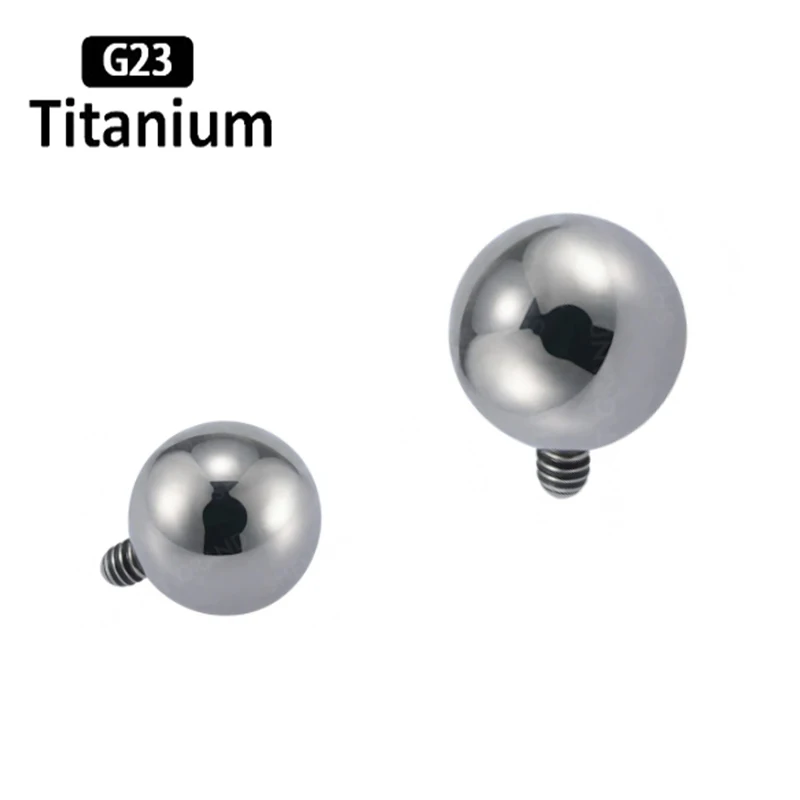 10 pz/lotto 16G 14G grado di impianto ASTM F136 lucidatura a specchio in  titanio filettatura interna 3/4/5mm accessori per gioielli con sfera -  AliExpress