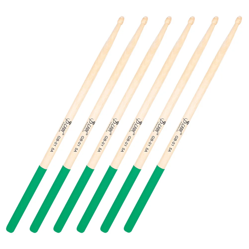 

3 Pairs Maple Sticks Child Nonslip Drums Replacement Musical Drumstick Durable Percussion