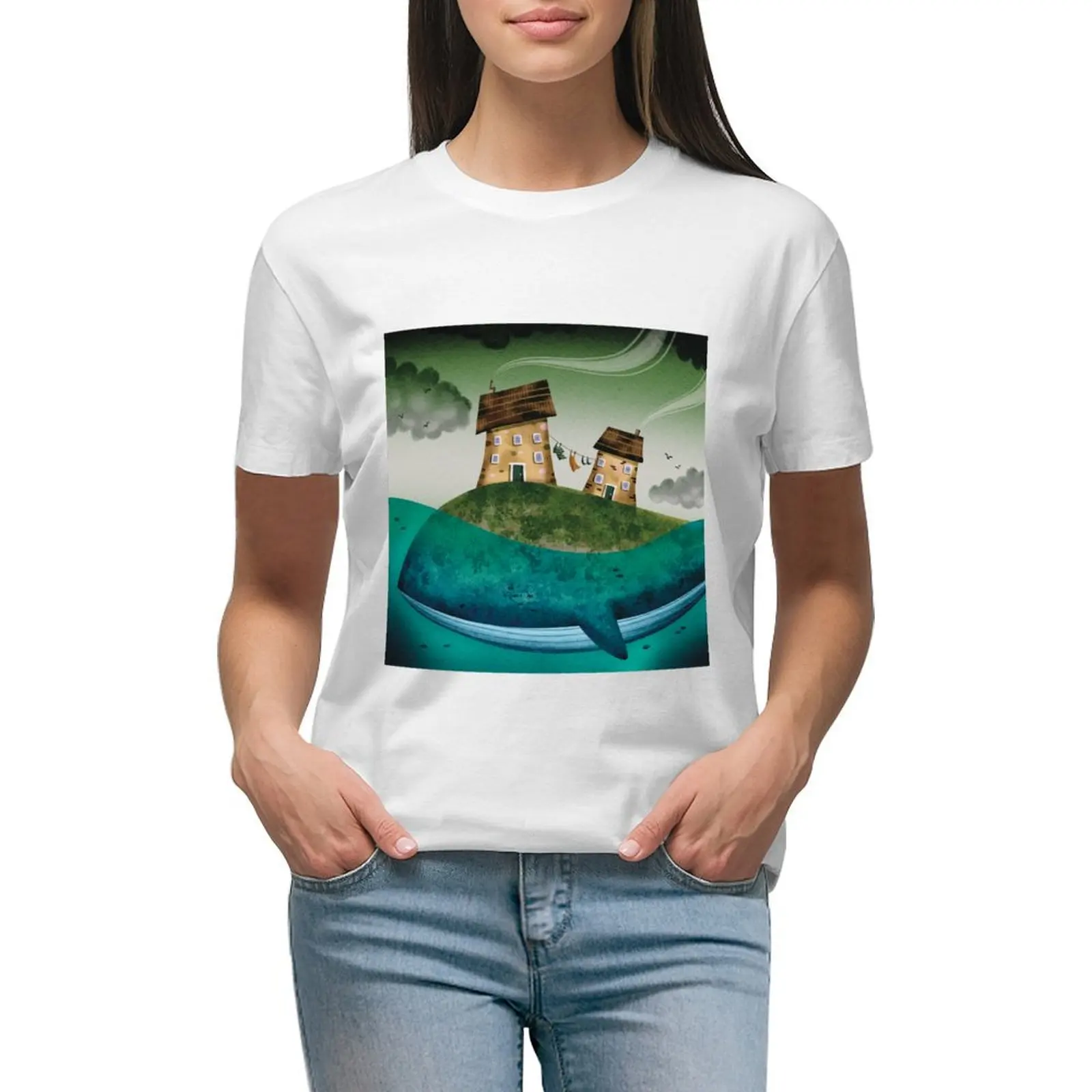 

Whale House T-shirt shirts graphic tees aesthetic clothes hippie clothes designer clothes Women luxury
