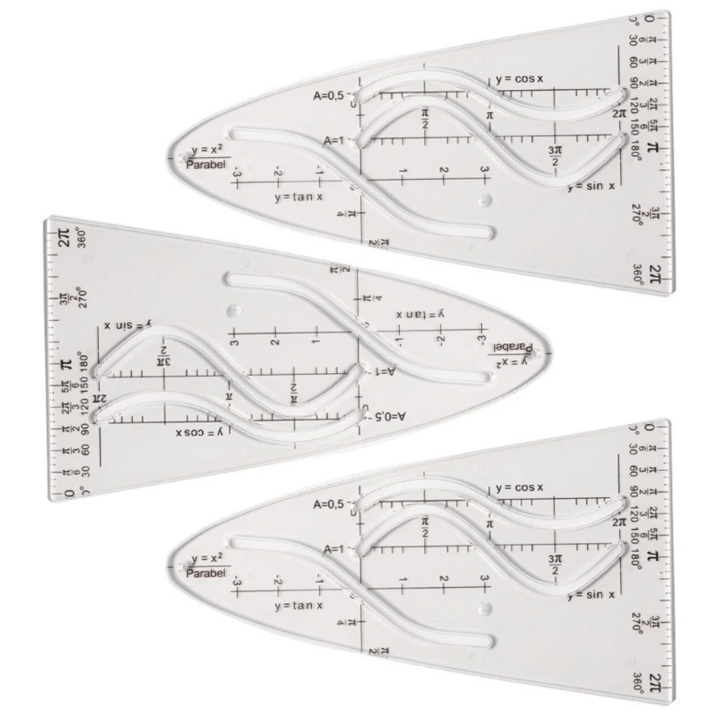 Parabola Stencil Parabolic Stencil for Student, Office, Painting, Parabolic Math Curves Template Parabola Ruler