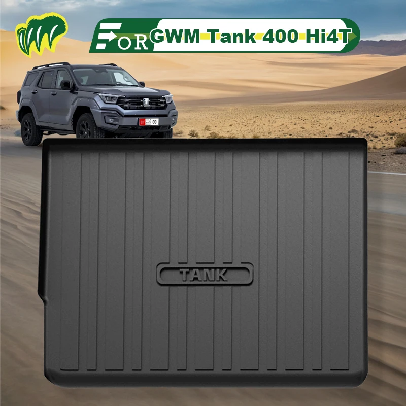 

For GWM Tank 400 Hi4-T 2023 2024 TPE Custom Fit Car Trunk Mat All Season Black Cargo Mat 3D Shaped Laser Measured Trunk Liners