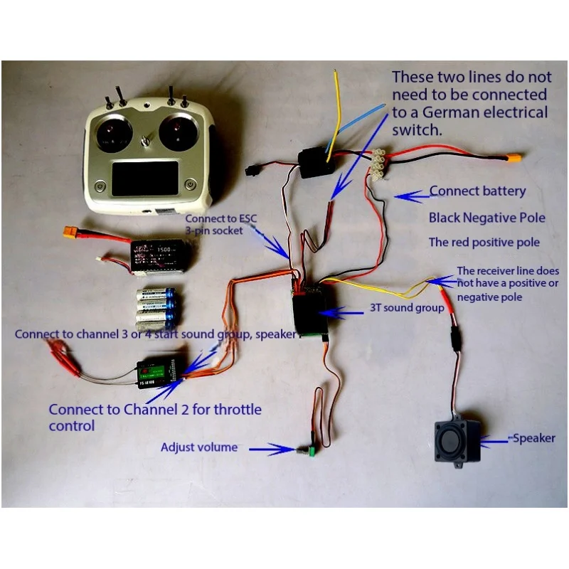 JDM Modell 3T Motorsoundmodul für 1/14 RC MAN R620 R470 King Truck Dekorationen DIY Geschenke für Jungen RC Zubehör