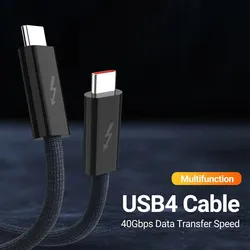 Ultra High - Speed USB 4.0 Type - C Cable - 240W Fast Charging & 8K HD Video Support - 1.8m (Black)