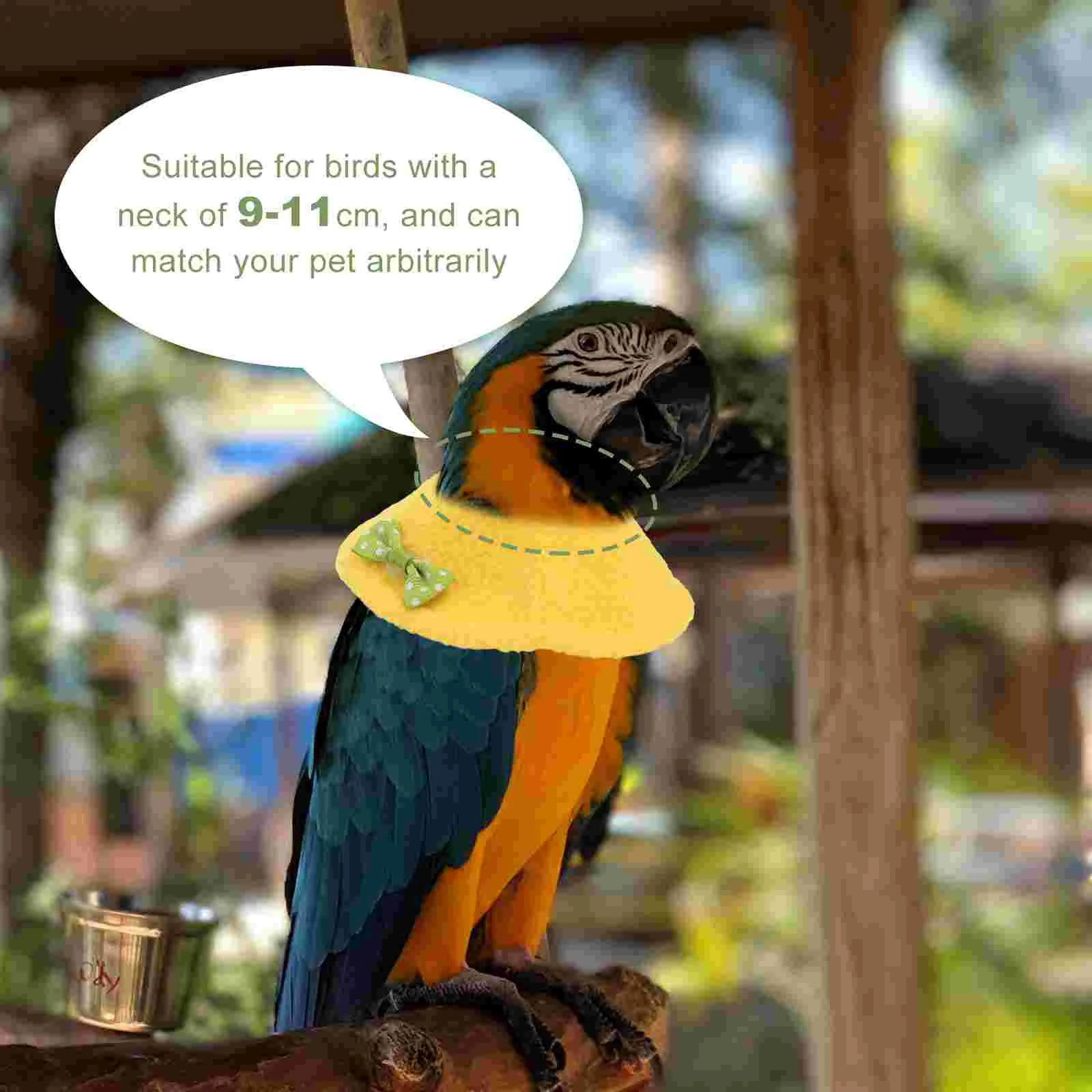 2 Pcs Bird Bite Collar Protective Cloak Pet Recovery Snack Neckband Parrot Linen Supplies