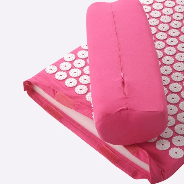Acupressure Mat Set Spike Massage Pillow for Back Neck Pain Relief Yoga Mat Needle Therapy Stress Relief Fitness for Home Gym 2