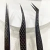Precision Eyelashes Extension Tweezers Black For Make Fans Boot Isolation False Lash Clip Tongs Nail Art Makeup Tools Supplies 5