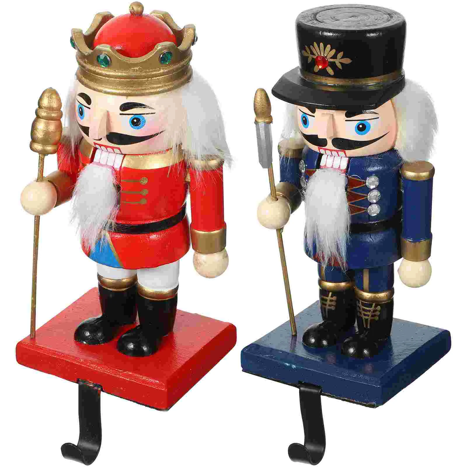 

Christmas Nutcracker Stocking Hooks Rustic Metal Rustic Metal Mantel Stocking Holders Table Decoration