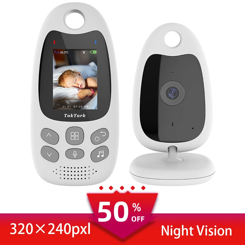 2.0inch Baby surveillance camera Baby monitor camera for kids temperature auto night vision security-protection Newborn supplies