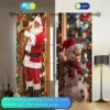 2pcs Santa Claus and Snowman Printed Curtain for Christmas Home Decor - Rod Pocket Window Treatment for Bedroom, Office, Kitchen 4