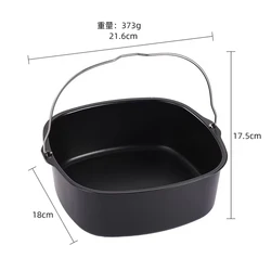 116-Piece Air Fryer Accessories Set with Baking Pan and Meat Grill Rack (Cake baking basket)