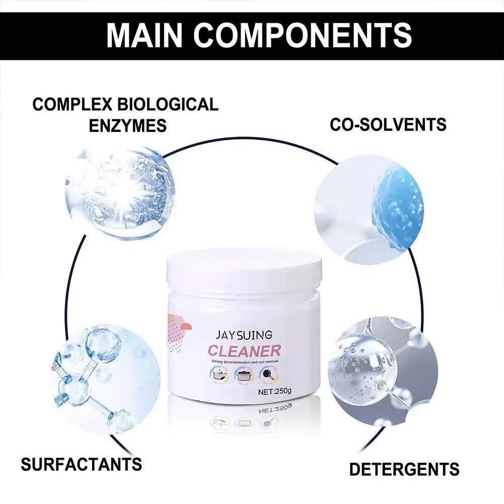Heavy Oil Pollution Cleaner Powder Household Strong Degreasing Cleaning Bubble Powder For Kitchen Smoking Machine Cleaner G6O0