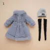 30CM Doll Clothes Suit Fashion Tops Fur Overcoat Knitted Miniature Hat Colorful Lace Stocking For for 1/6 BJD Dolls Accessories 6