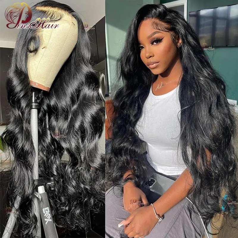 

13x6 Body Wave Lace Front Human Hair Wigs Pre-Plucked Natural Colore Lace Front Wig Natural Black Remy Human Hair 180% Density