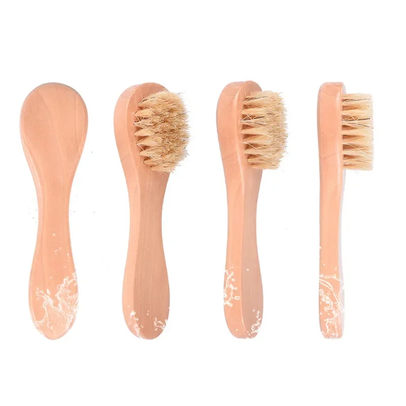 Cleansing Face Brush Wooden Animal Hair Facial Care Tool 1/3/5Pcs