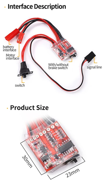 2 Pezzi ESC Regolatore Di Velocità Elettronico Spazzolato 30A - Foto 11
