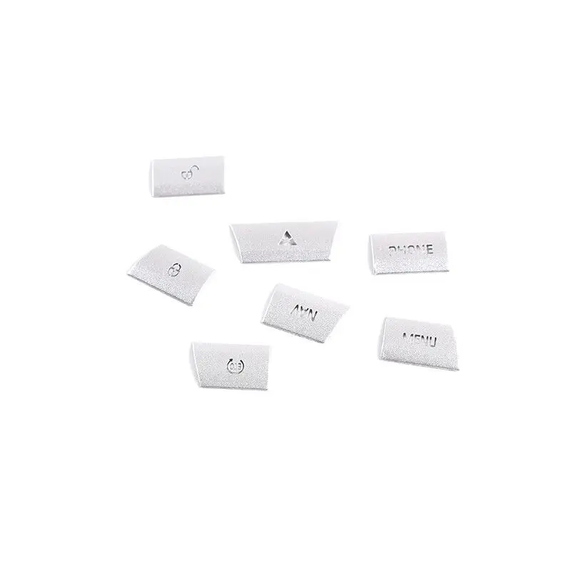 

7 шт. Центральная мультимедийная Кнопка Наклейка Обложка для Jaguar XF 2015 2014 2013 2012 Серебряный алюминиевый сплав