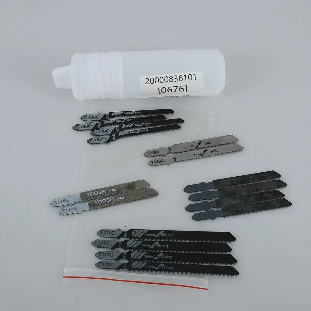 Jig Saw Blade Set 16pcs Metal Wood Assorted Blades for Wood plastic metal Cutting T119BO/T119B/T111C/T118B/T118A jig saw blades