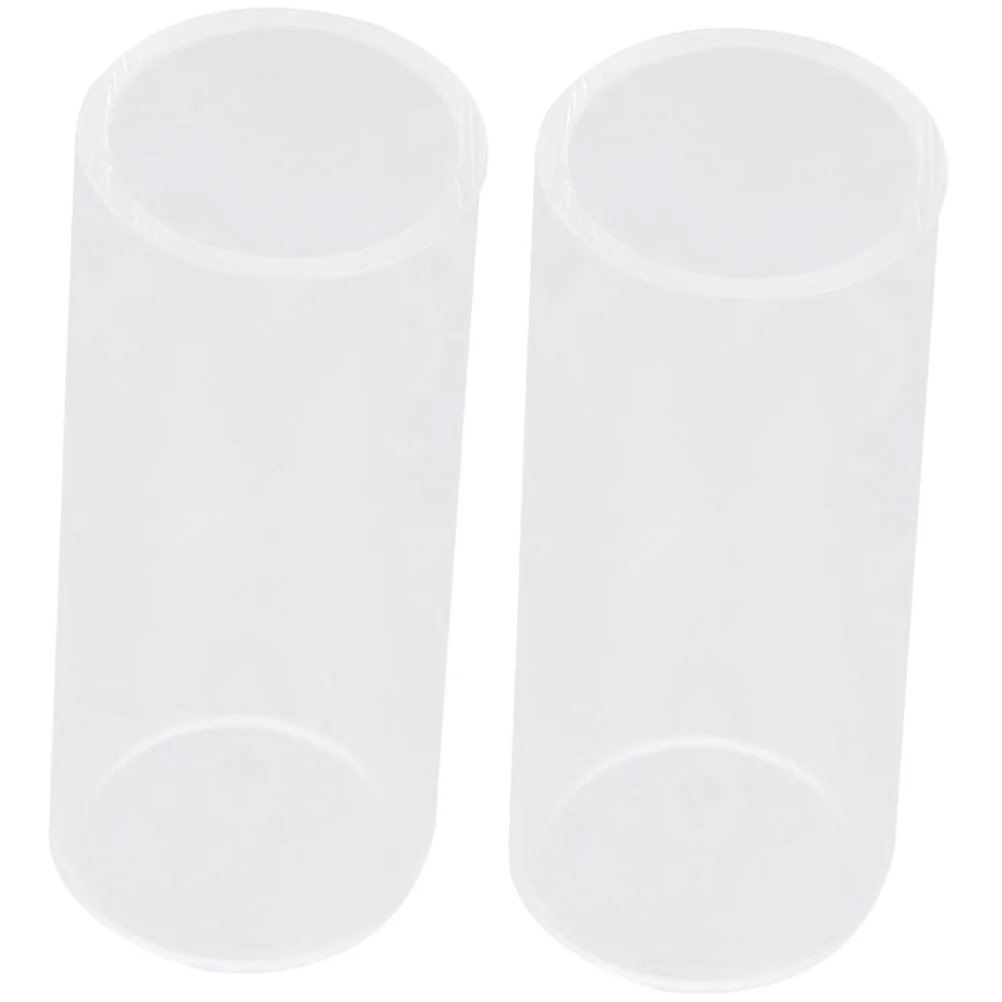 

2pcs Guitar Slide Clear Glass Slide Medium Bottleneck Glass Guitar Slide Offer Super Sustain Intonation and Sound Size