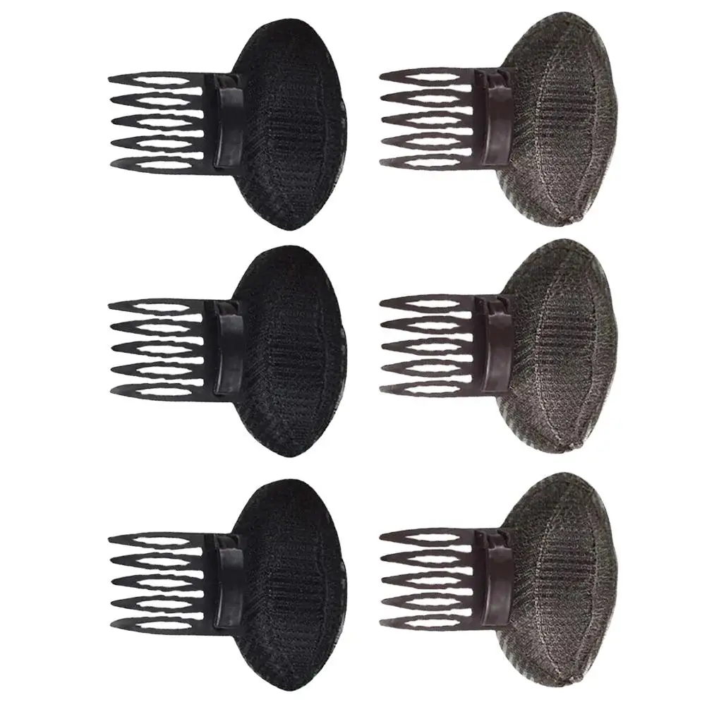 6 Pcs Hairpin Bangs Pad Bun Clip Volume Clips Nylon Barrettes Bump It Accessory