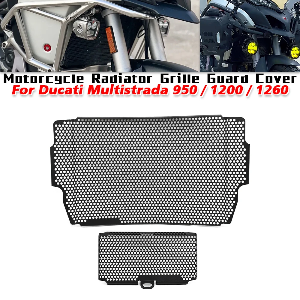 Per DUCATI Multistrada 950 1200 1260 / S Moto Griglia Del Radiatore Protezione Della Copertura Del Radiatore Protezione Misura su Multistrada 1260 950