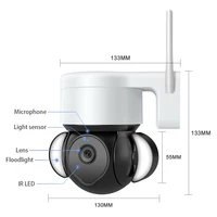 INQMEGA 5MP TUYA caméra intelligente Cloud caméra de Surveillance vidéo extérieure WIFI suivi automatique Google Home Alexa caméra CCTV PTZ Cam 5