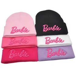 Winter Keep Warm Barbie Plush Hat Knitted Three-dimensional Embroidery Woolen Wear Clothes Accessories for Girl Women Decoration