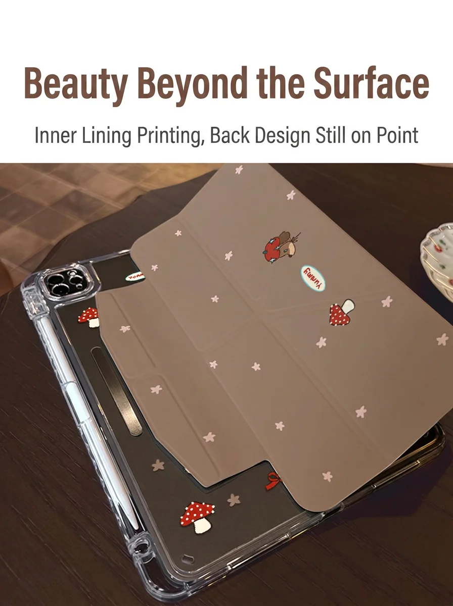 Premium Foldable iPad Case with Magnetic Buckle and Inner Pocket